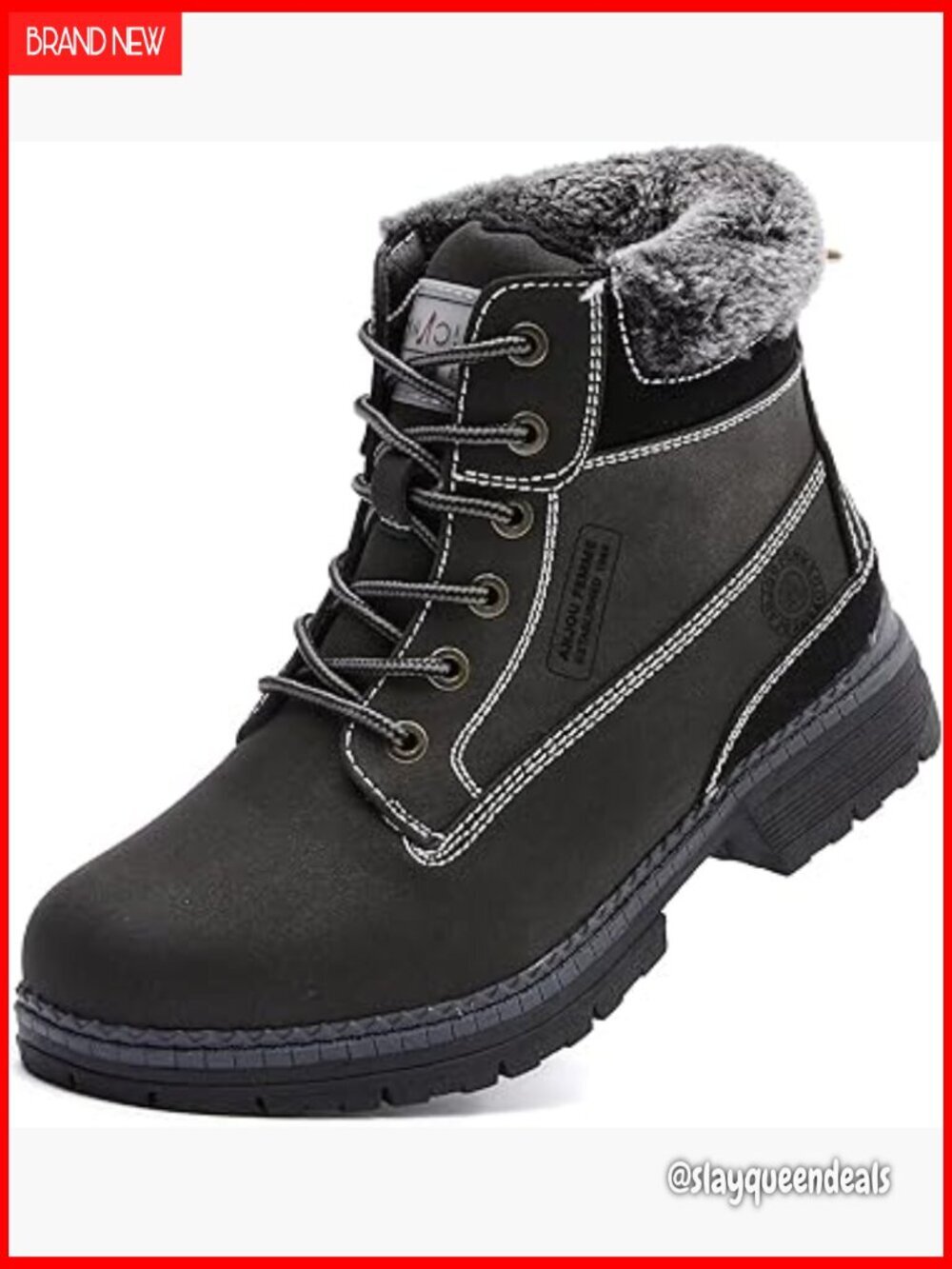 Waterproof Winter Hiking Boots with Faux Fur Lining for Women